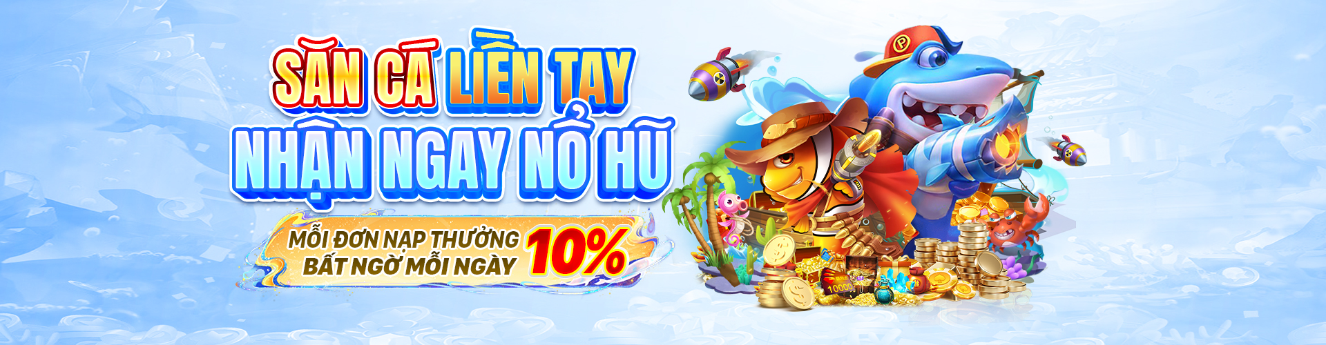 Hình ảnh game bắn cá sống động với đồ họa đẹp mắt và nhiều loại cá